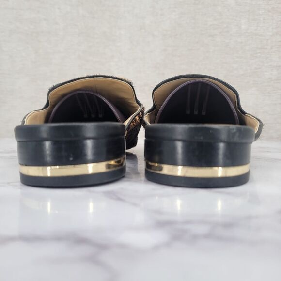 Michael Kors Natasha Leopard Dyed Calf Hair Slide Mule Clog Pony Hair Women's - Picture 9 of 12